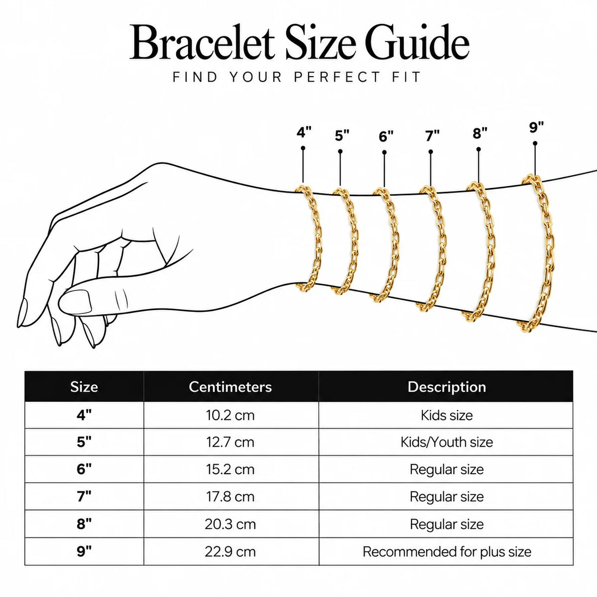 Necklace size guide